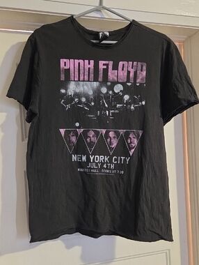 Pink Floyd Black T-Shirt with Pink Graphic